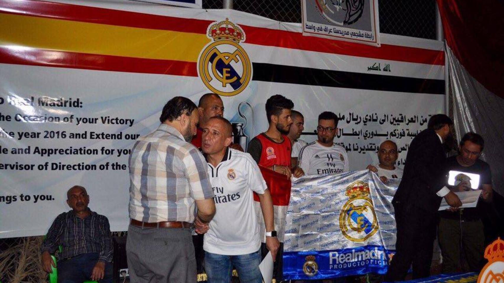Peña madridista en Bagdad, Irak.
