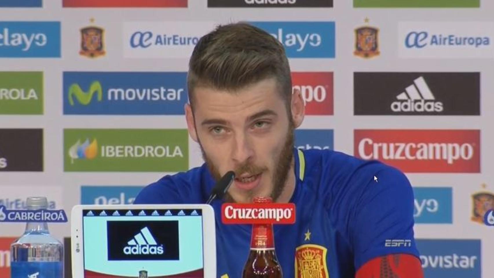 David De Gea en su comparecencia ante la presa.