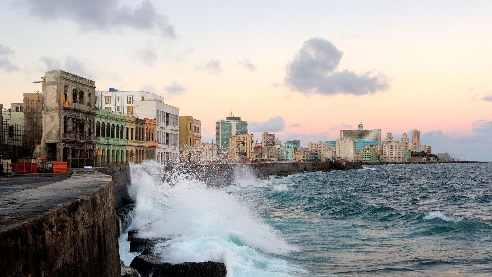 El malecón de La Habana.