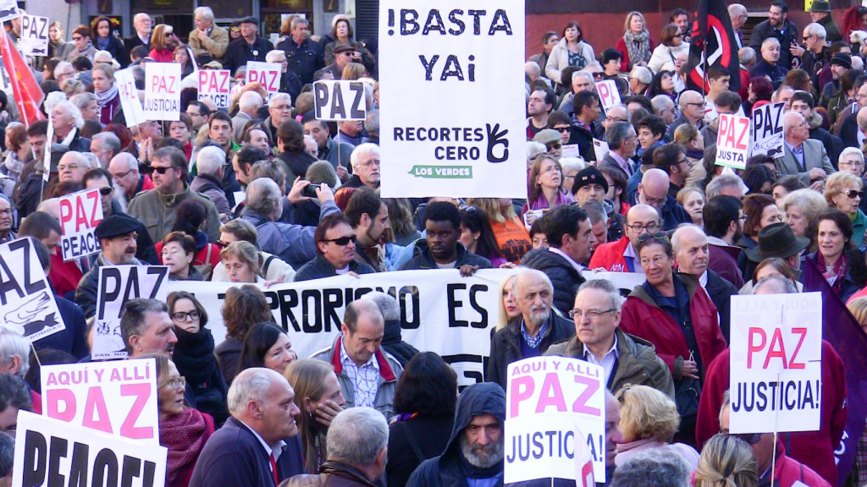 Una concentración de Recortes Cero.