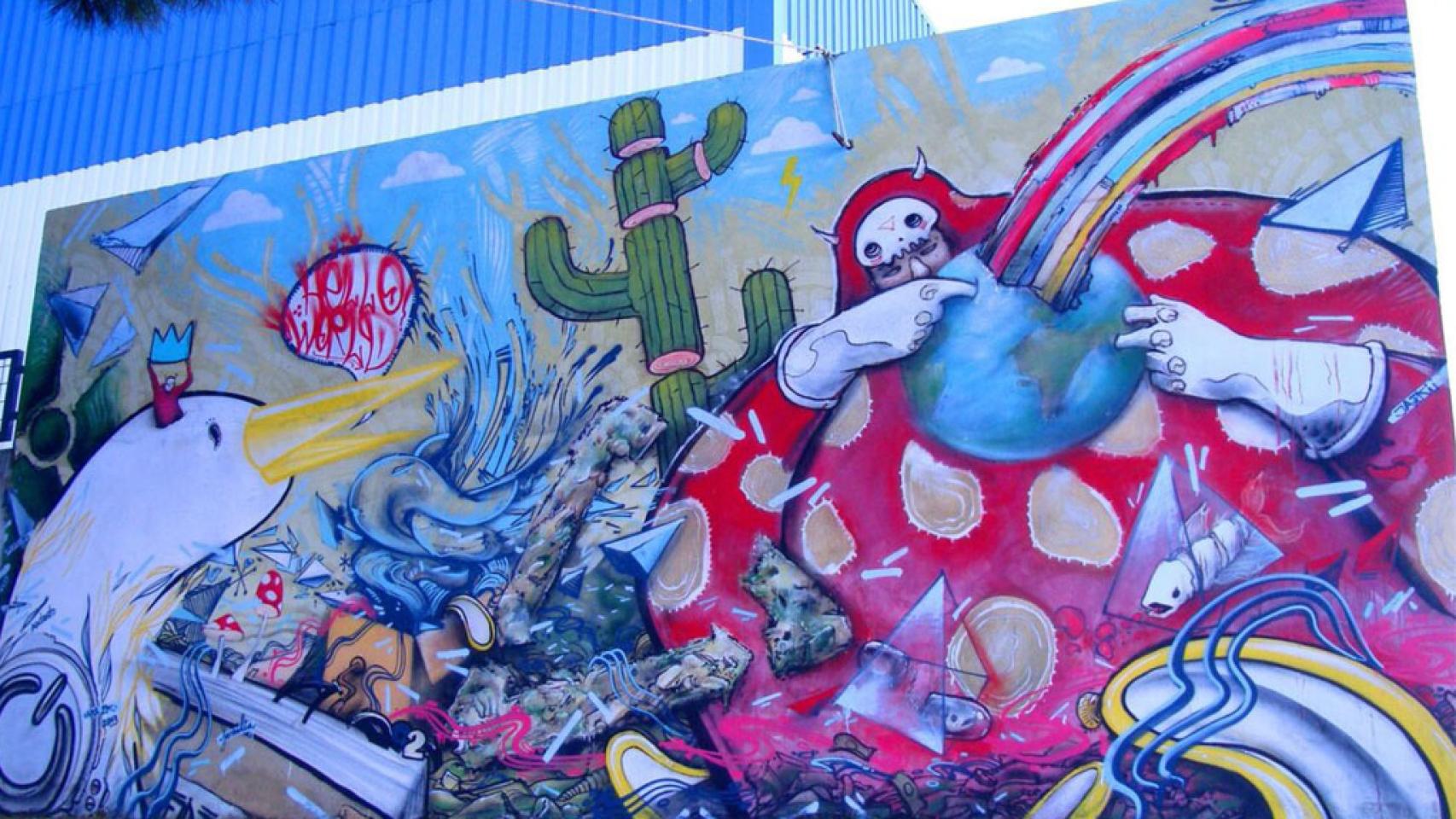 Obra de Javier Baxeza dentro de la iniciativa Muro Crítico.