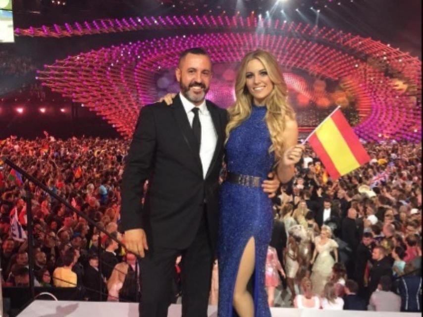 Edurne y su representante Óscar Tarruella
