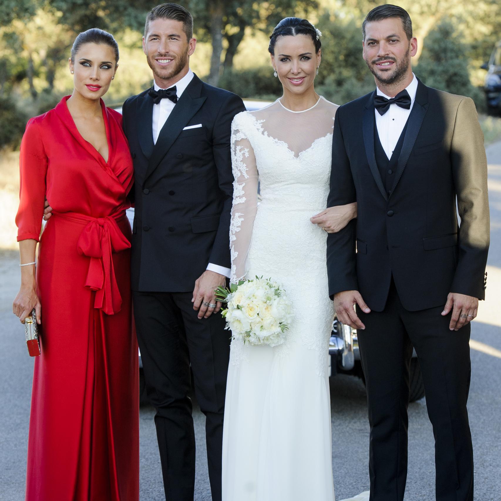 Pilar Rubio, Sergio Ramos, Vania Millán y René Ramos
