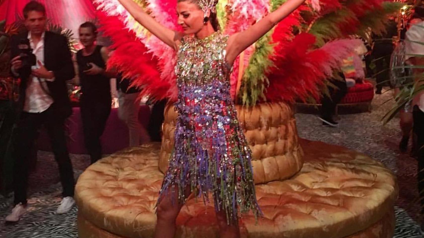 Giovanna Battaglia en la fiesta de celebración de su boda