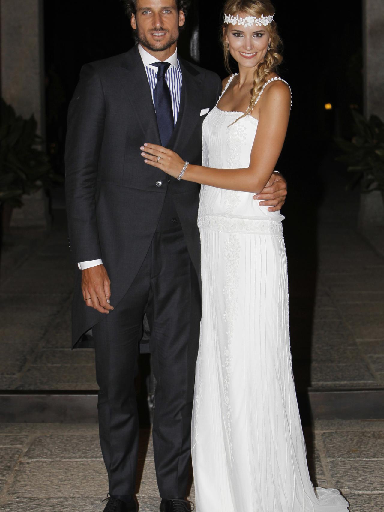 La modelo y el tenista en su boda