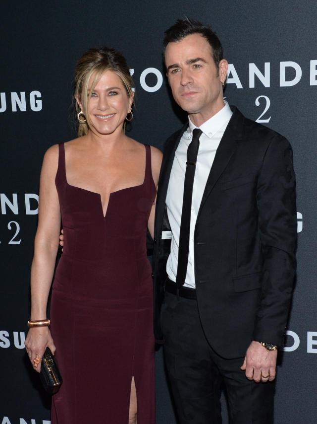 Jennifer Aniston y Justin Theroux  en el estreno de 'Zoolander 2'