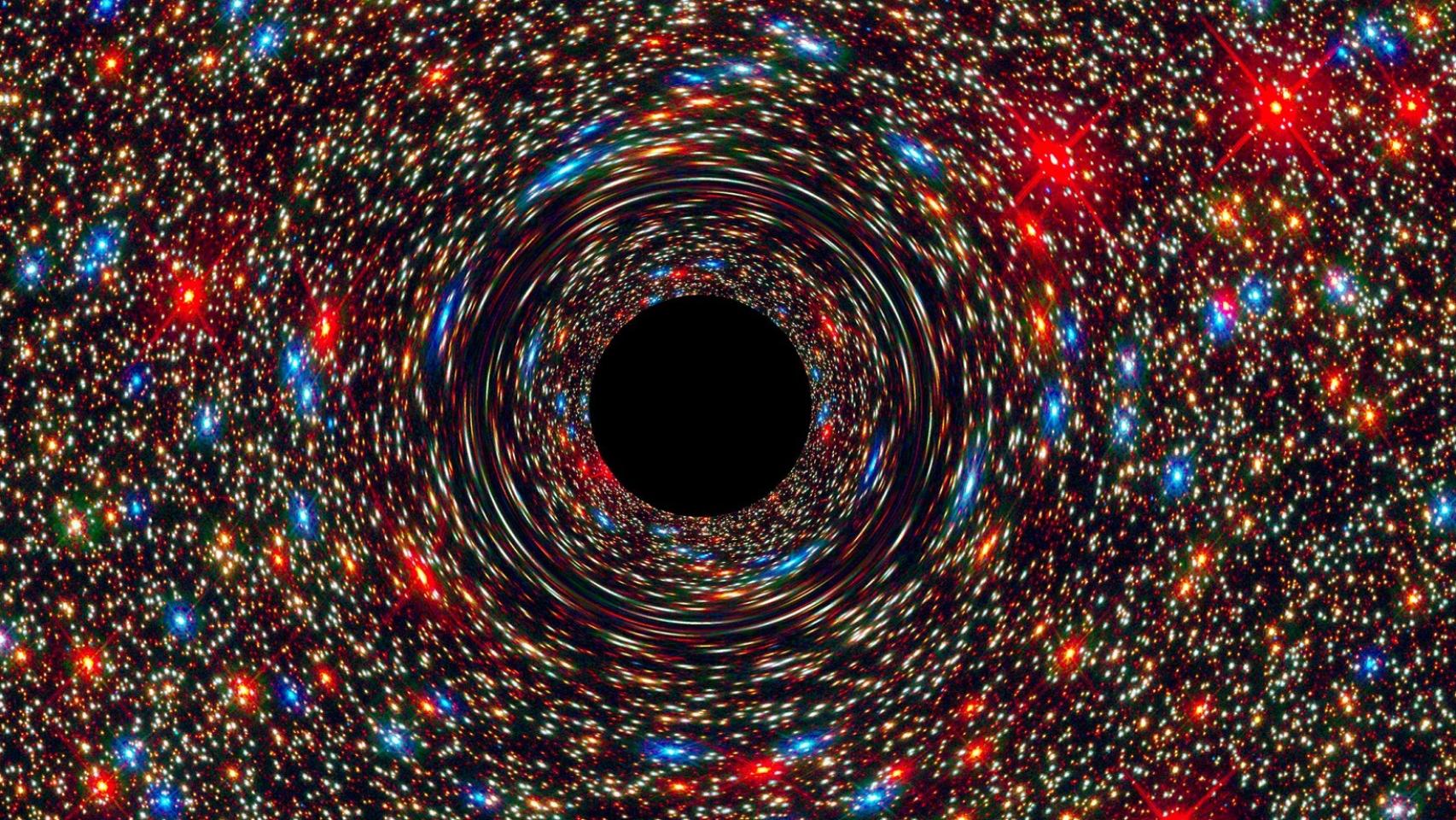 Recreación de un agujero negro supermasivo.