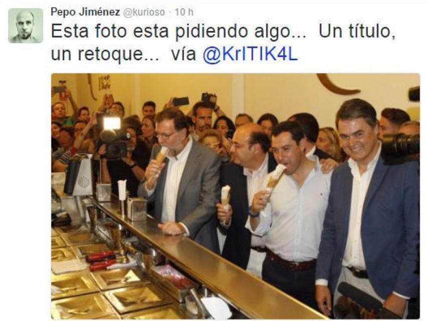 El tuit que reveló la imagen en la Red.