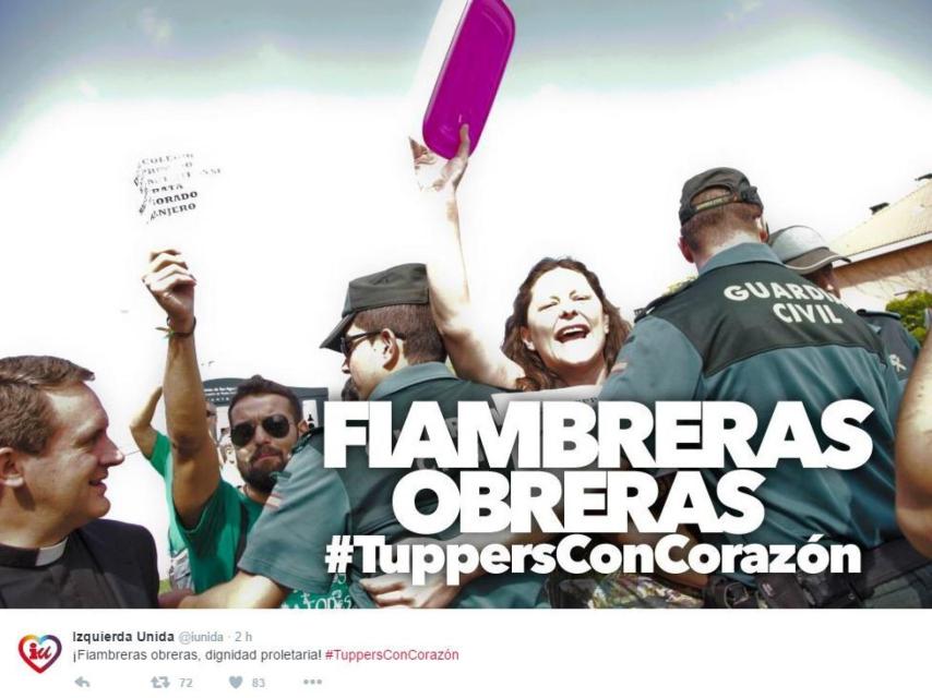 Uno de los tuits lanzados por la cuenta oficial de la formación política.