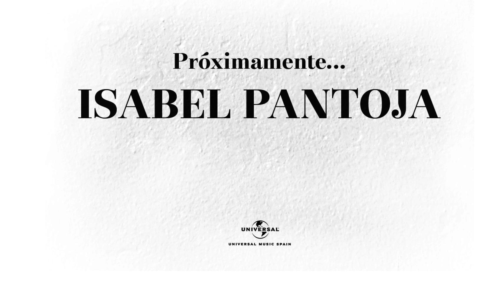 Anuncio en la página web de Isabel Pantoja