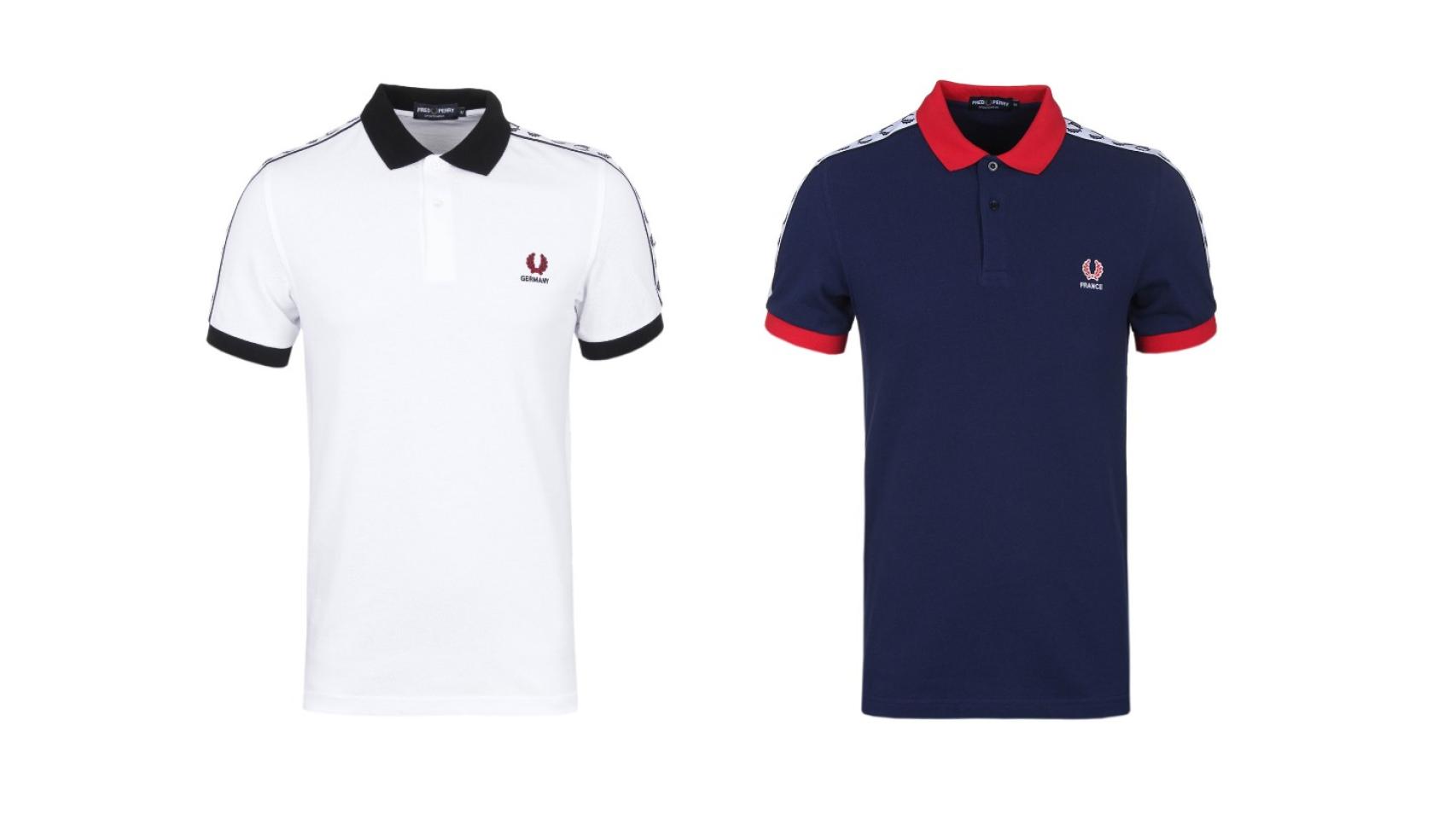 De izqda. a dcha. Polos de Fred Perry modelos Alemania y Francia.