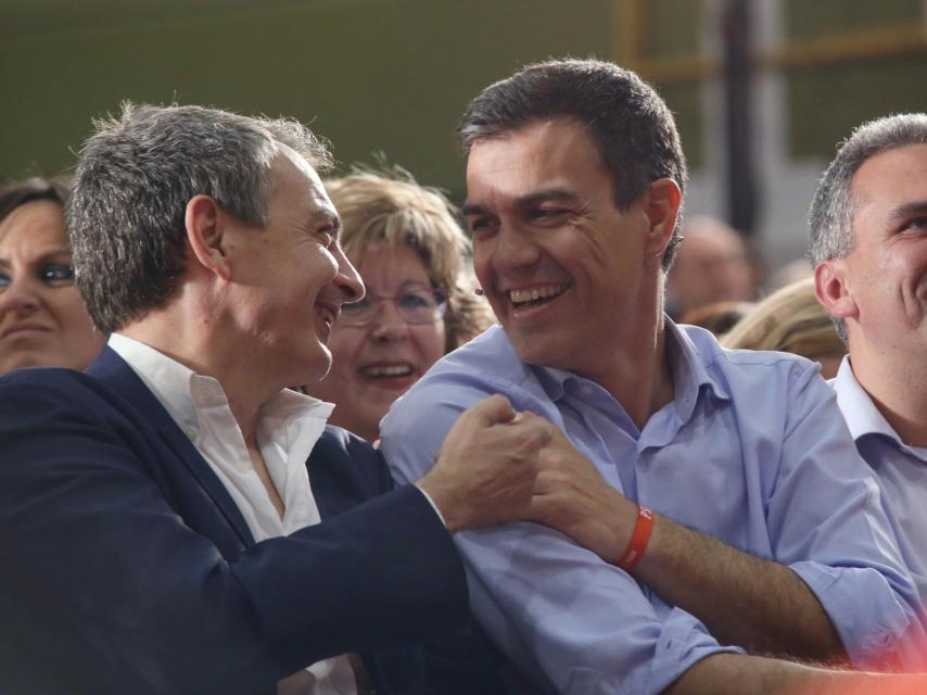Zapatero y Sánchez, juntos en un mitin en Valladolid antes del 26-J.