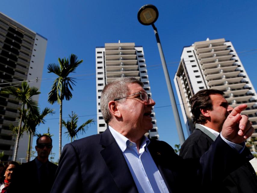 El presidente del COI, Thomas Bach, en la inauguración de la villa olímpica en Río.