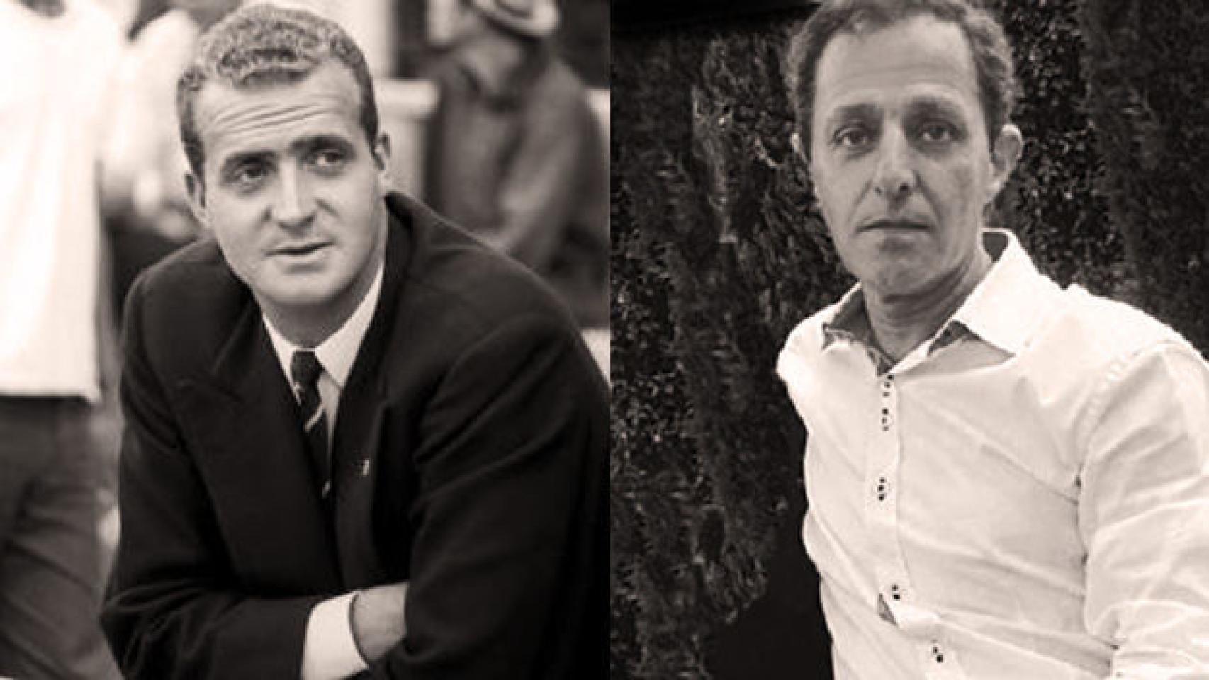 Alberto Sola (dcha) siempre ha defendido su parecido físico al de Don Juan Carlos (izqda)