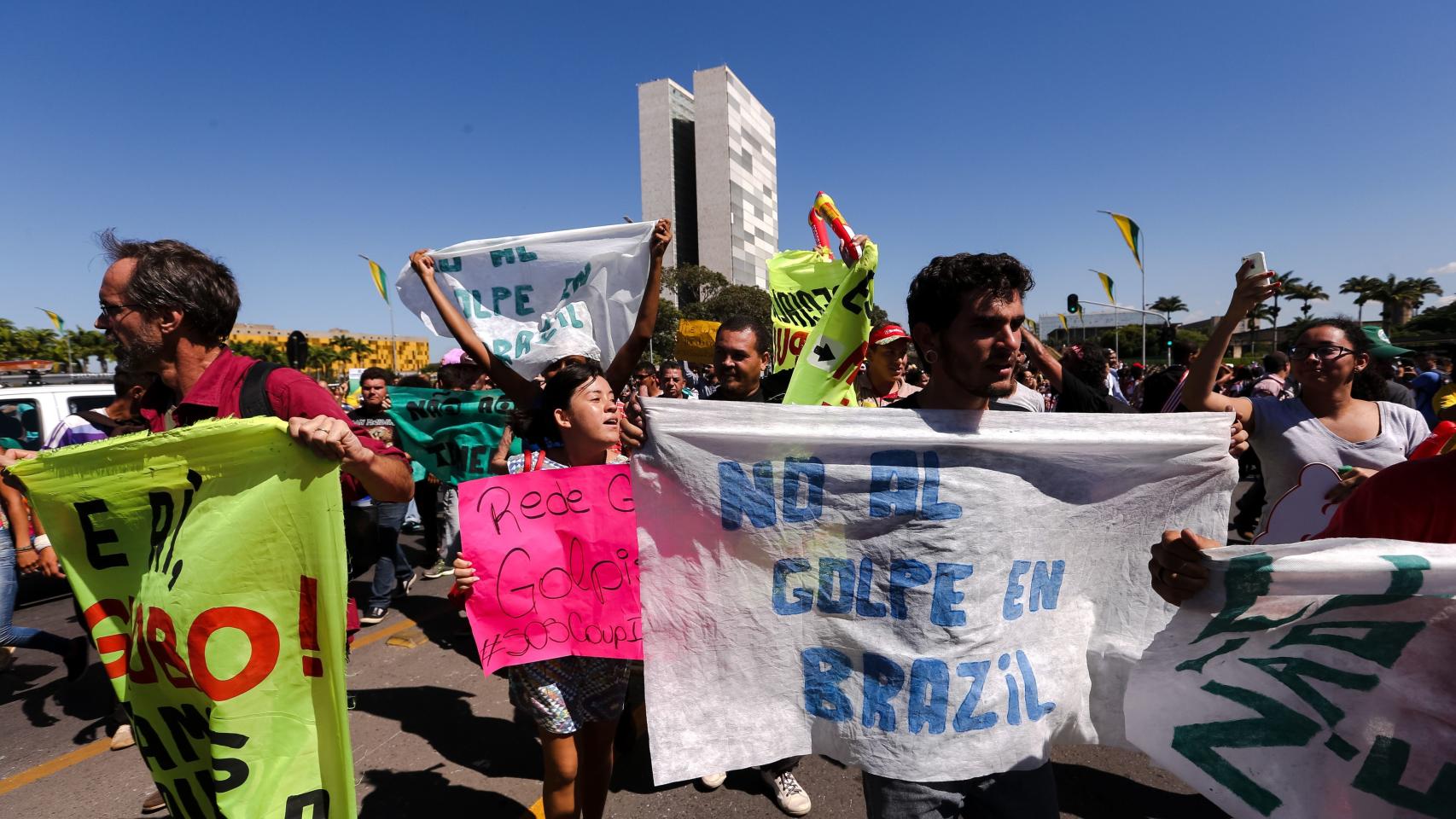 Protestas en Brasilia.