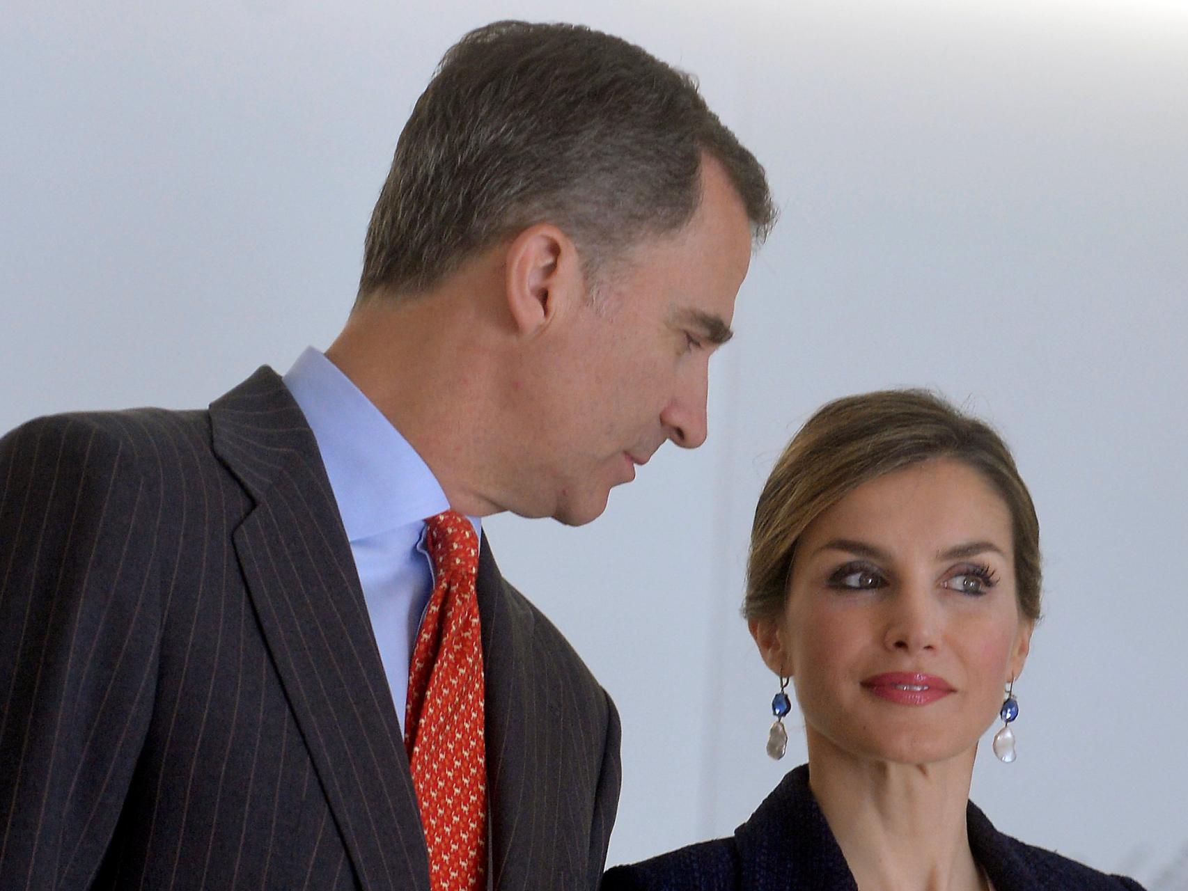 Los reyes, durante un acto en el Museo San Telmo de San Sebastián.