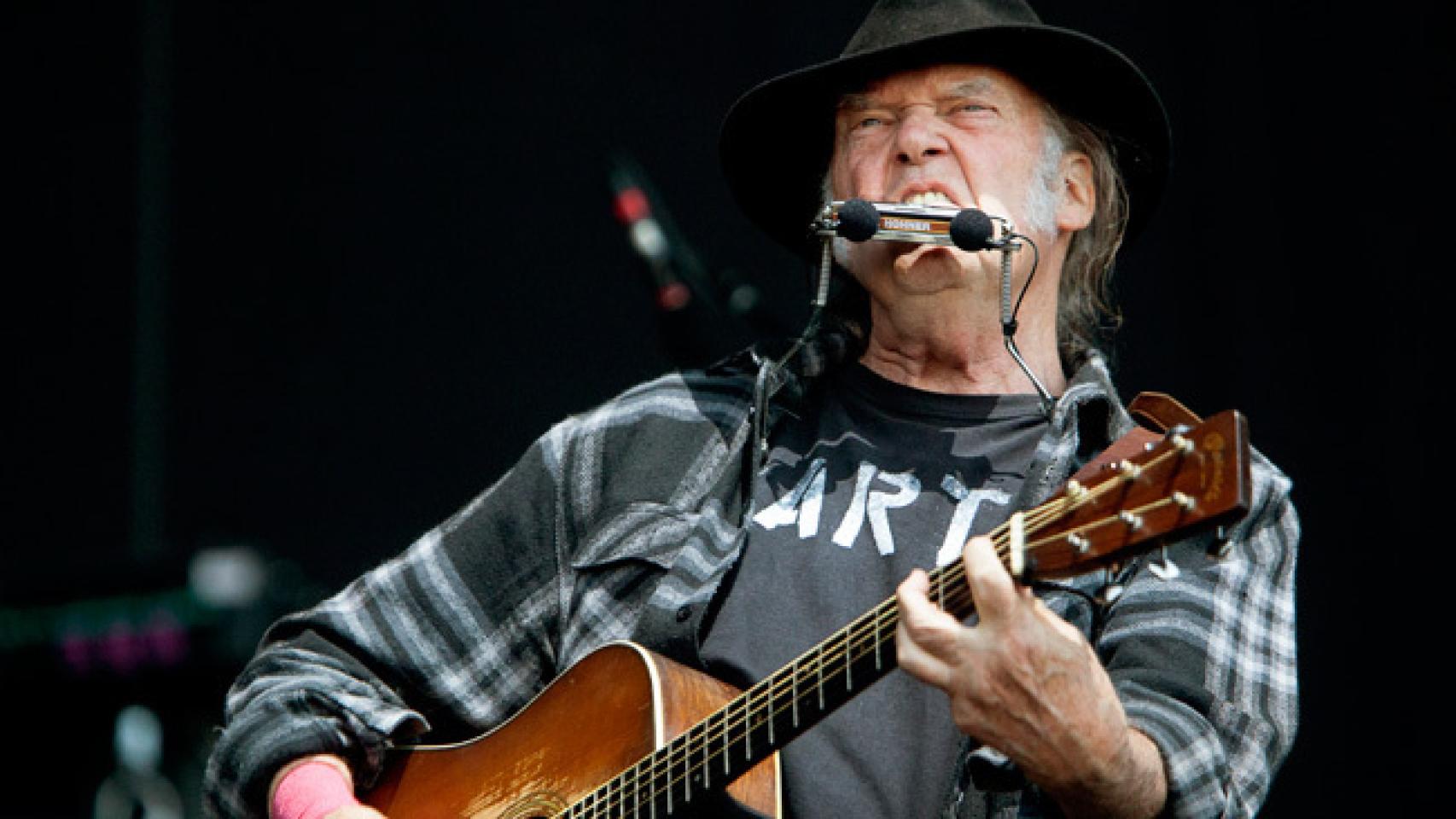 Un momento del concierto de Neil Young.
