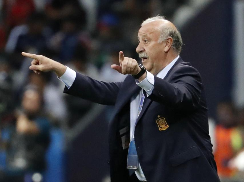 Vicente del Bosque, durante el España-Turquía.