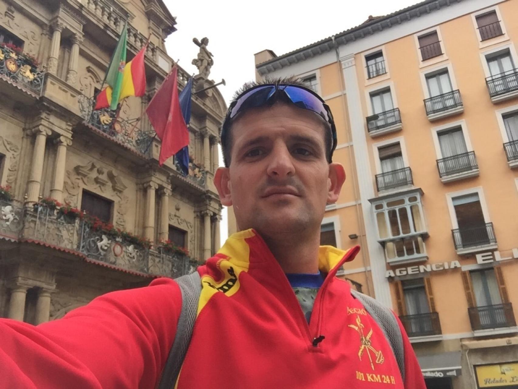 Rodríguez Ciendones, en la Plaza Consistorial de Pamplona.