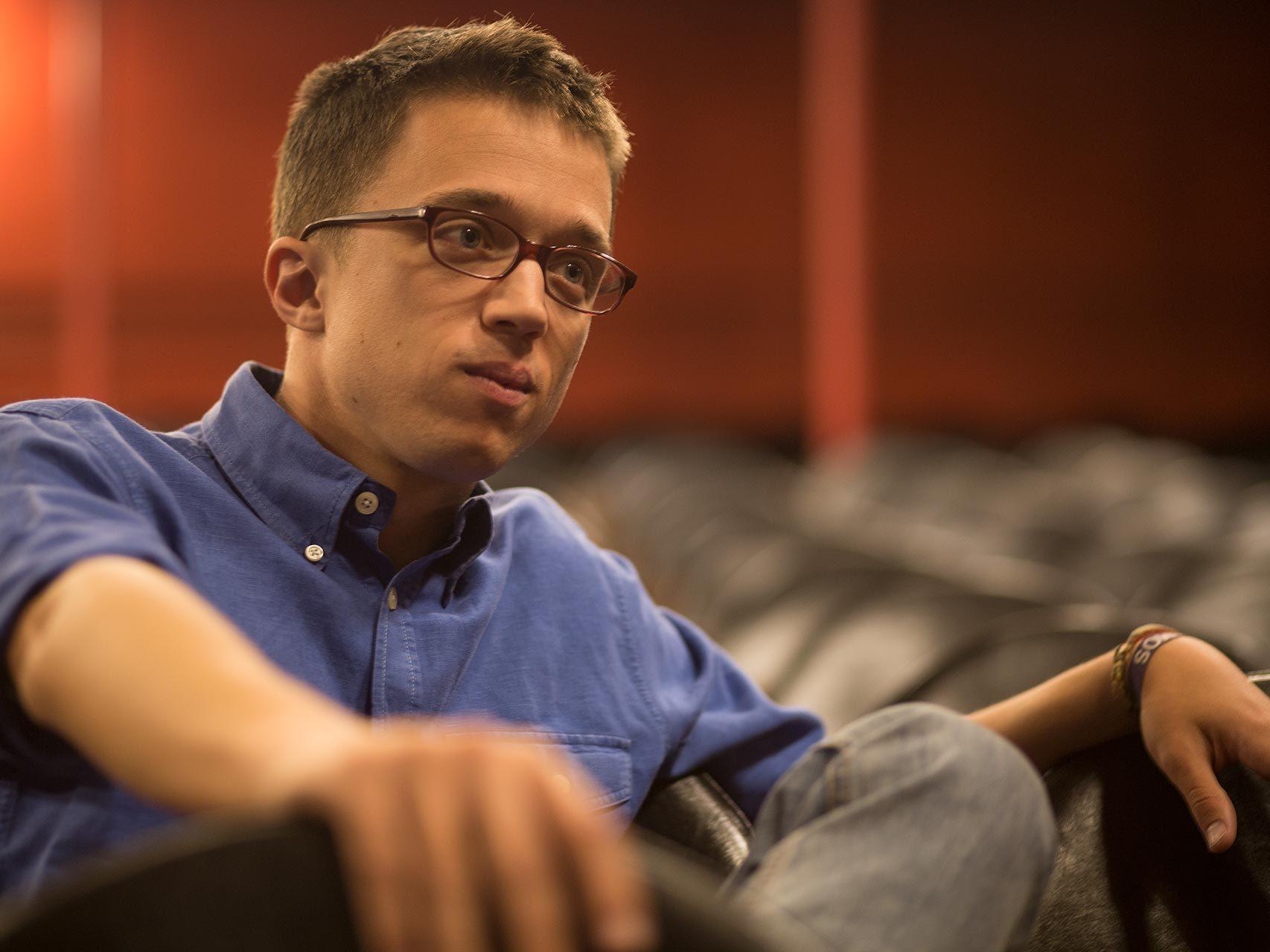 Íñigo Errejón, número dos de Podemos, en el teatro Lara de Madrid.