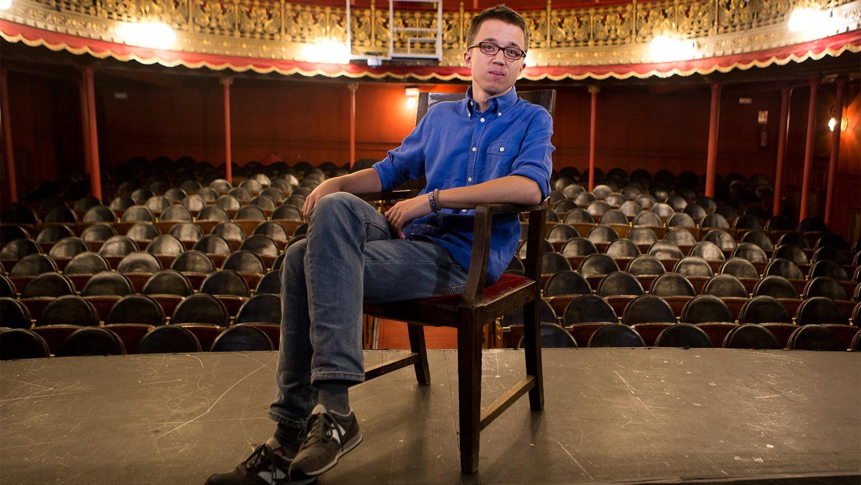 Íñigo Errejón, número dos de Podemos, en el Teatro Lara de Madrid.