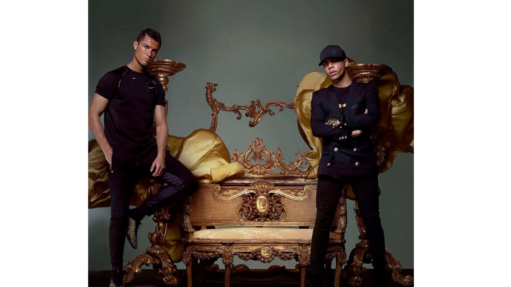 Olivier Rousteing y Cristiano Ronaldo.