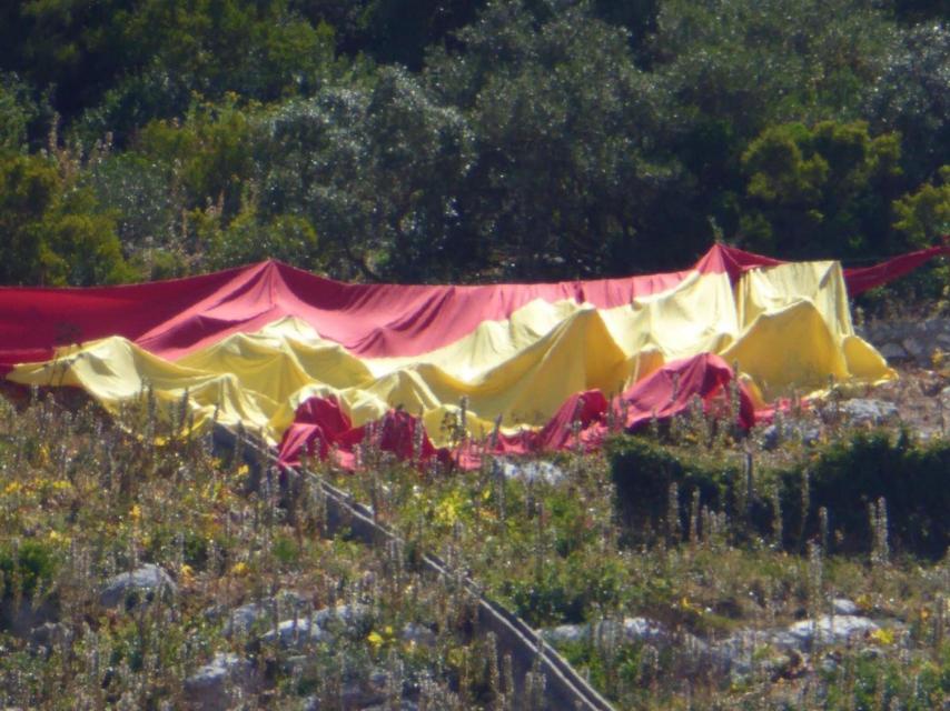 Esta es la bandera que VOX desplegó en el Peñón.
