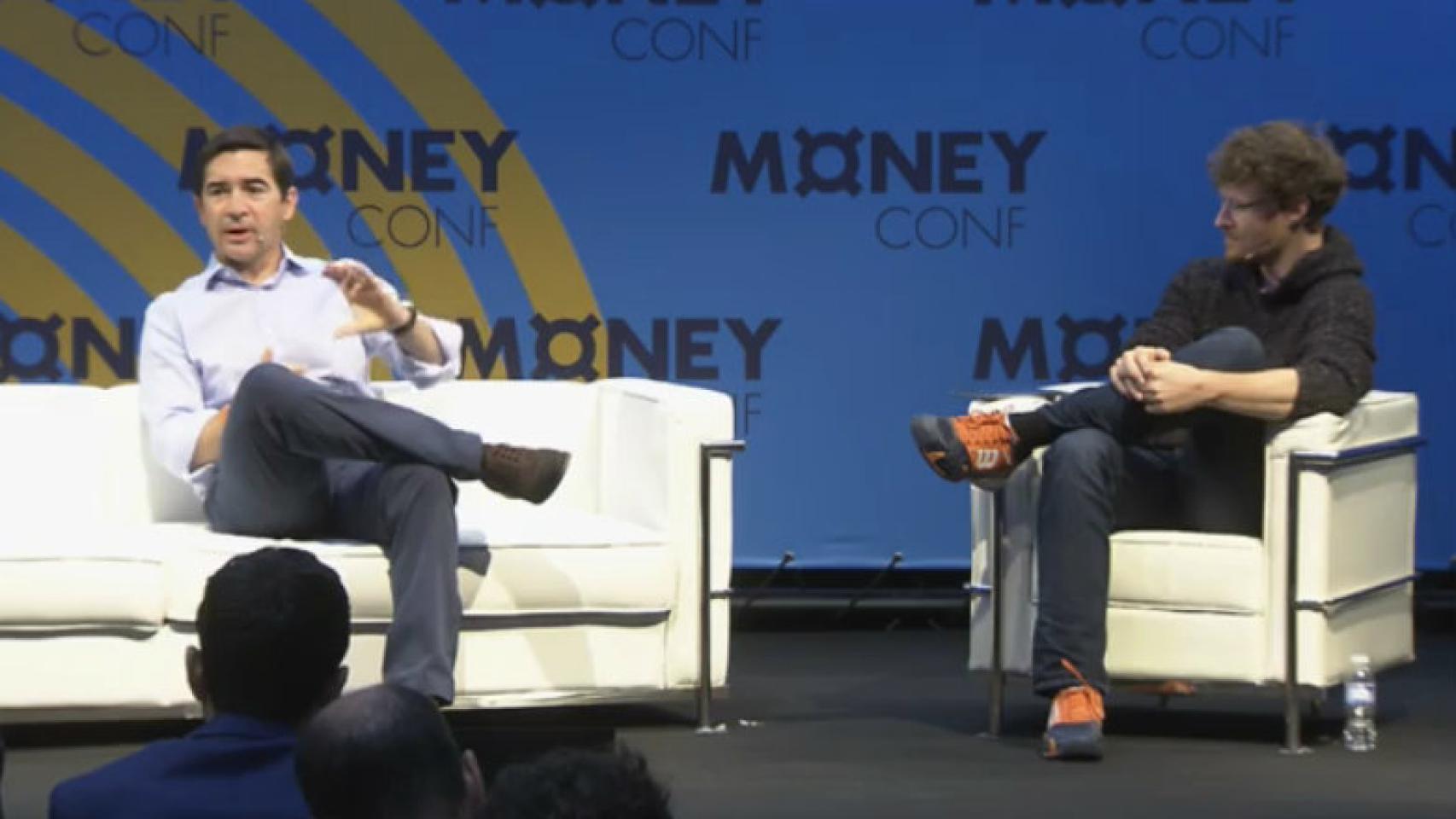 Carlos Torres, consejero delegado de BBVA, durante la conferencia.