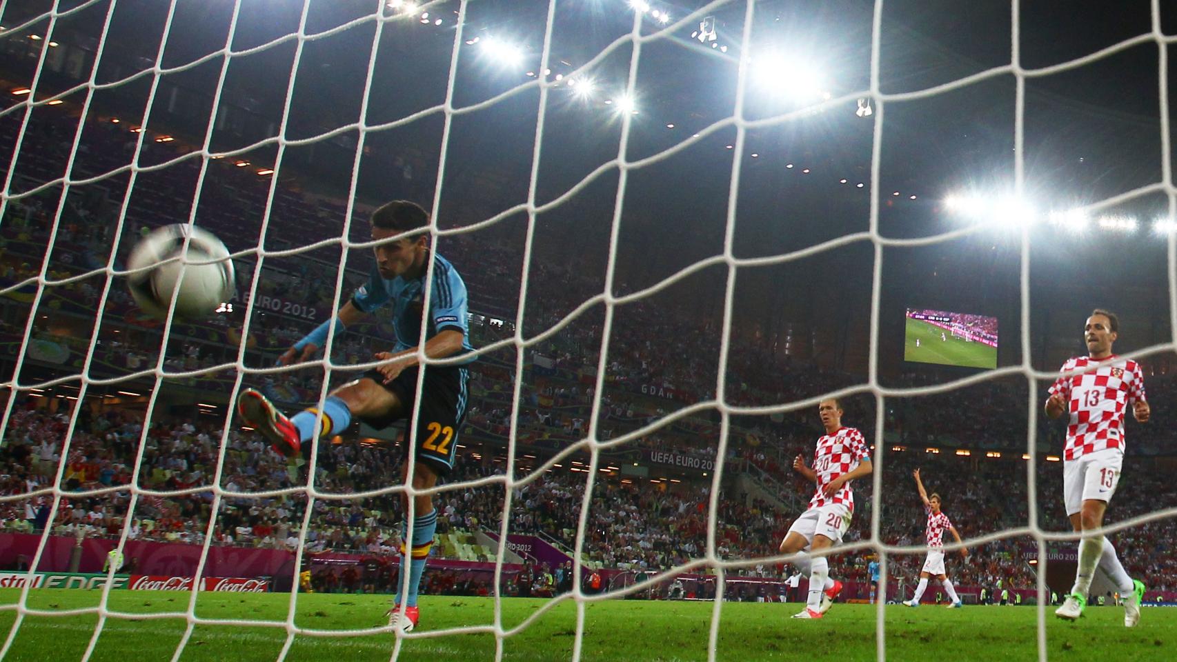 Jesús Navas fue el autor del gol de la victoria de España ante Croacia en 2012.