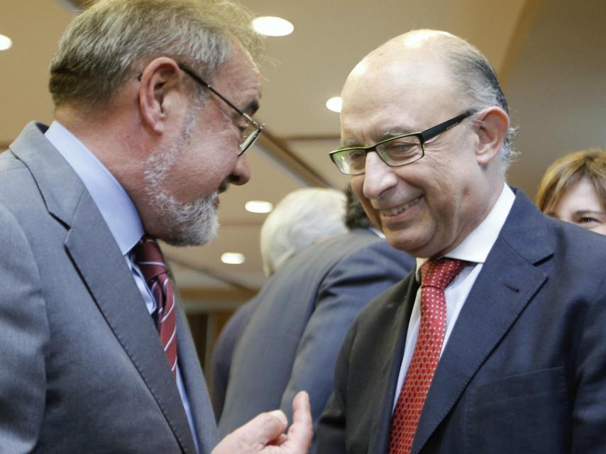 Montoro, junto al presidente de la patronal valenciana,  Jose Vicente González