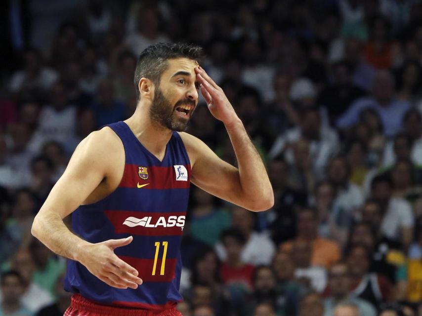 Navarro durante el cuarto partido de la final de la ACB.