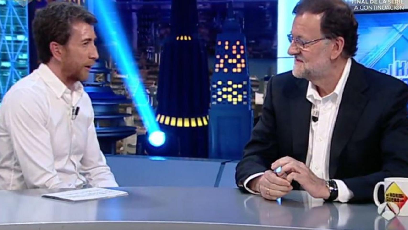 Rajoy, durante un momento de la entrevista en El Hormiguero