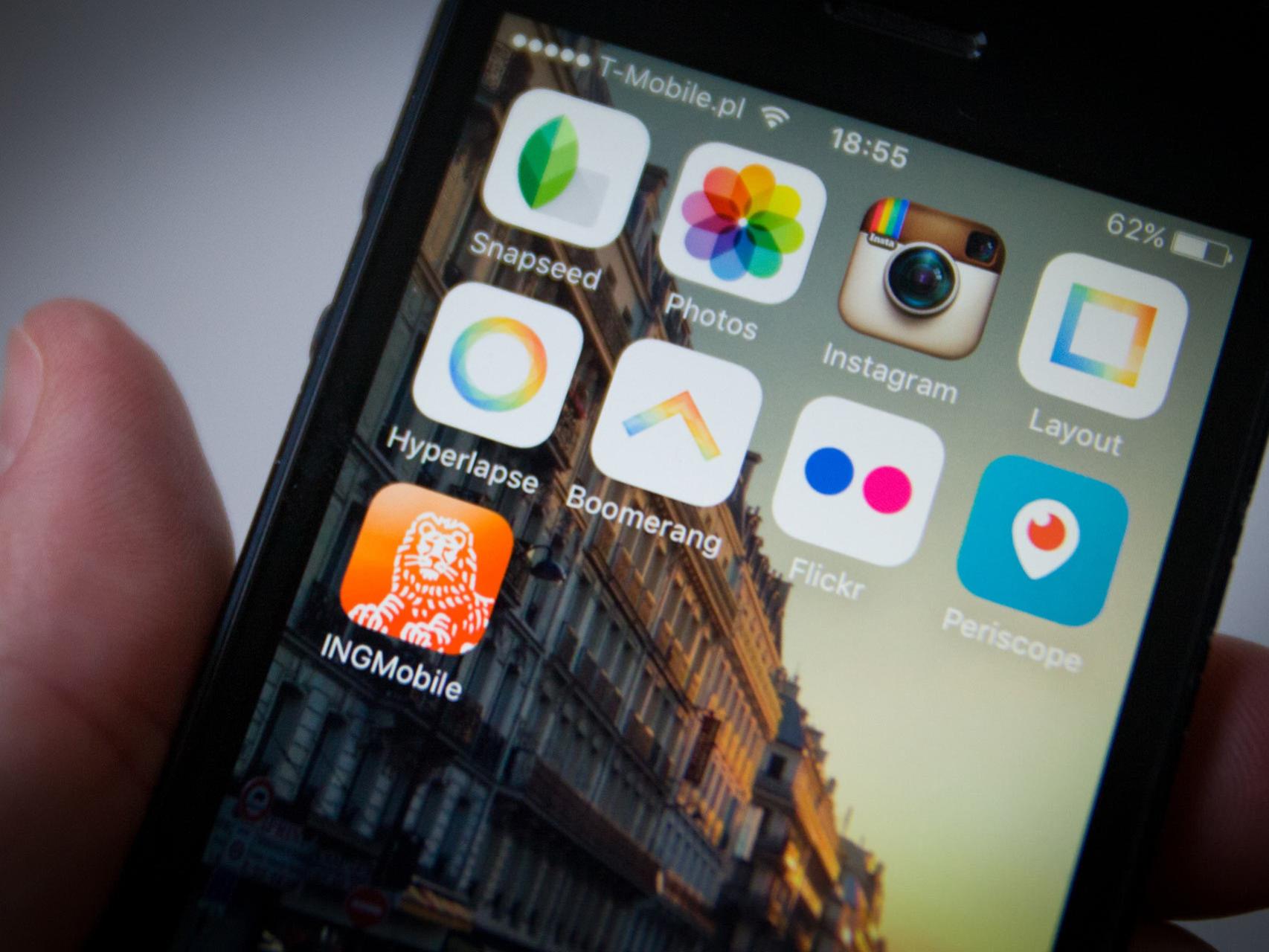 Aplicación de ING en móvil.