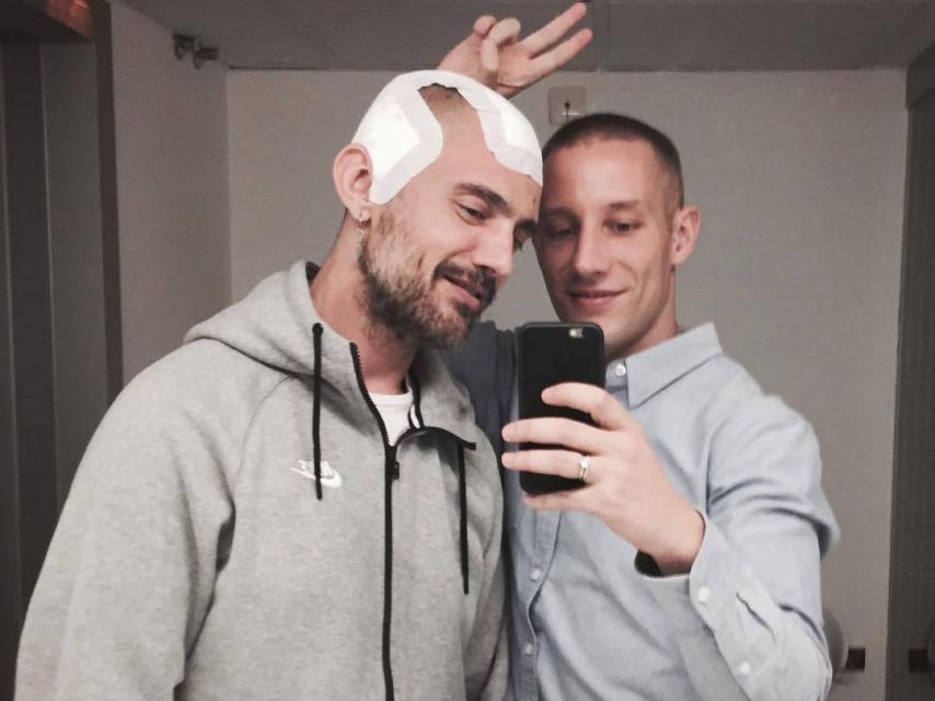 David Delfín y su novio Pablo Sáez