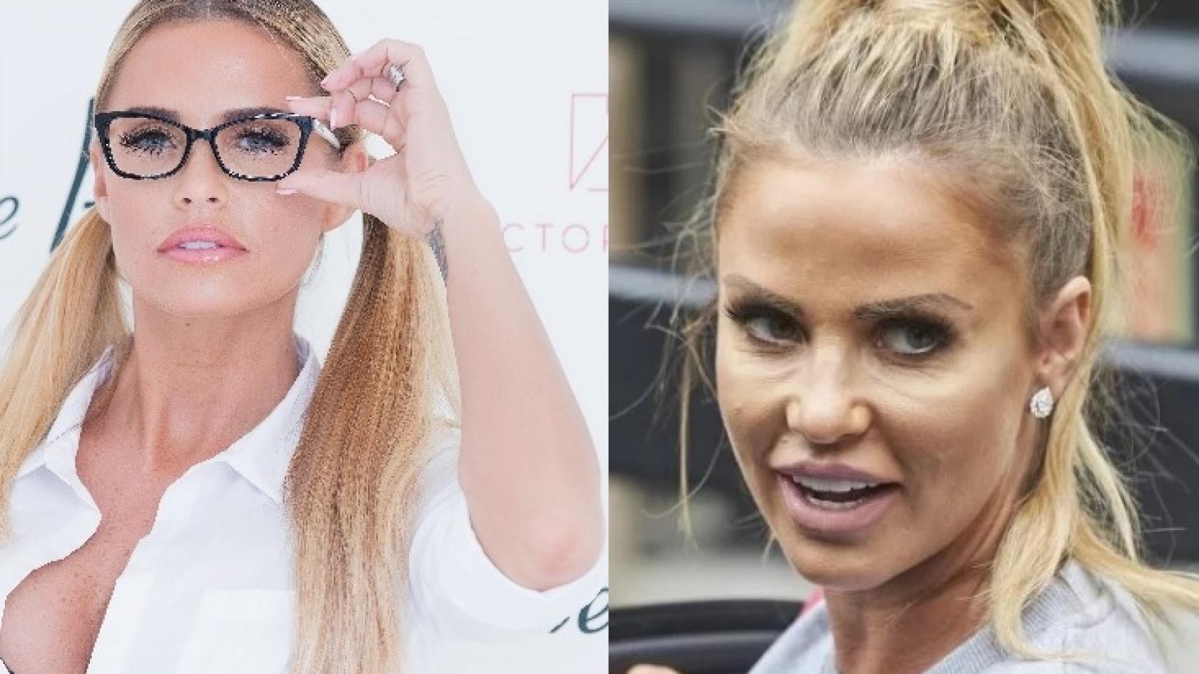 Katie Price en 2015 y la modelo en junio de 2016