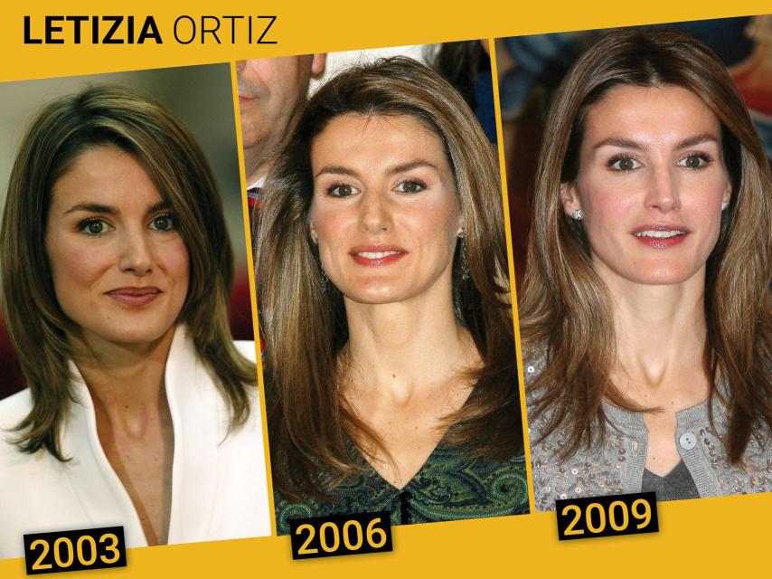 Montaje de la evolución de la reina Letizia