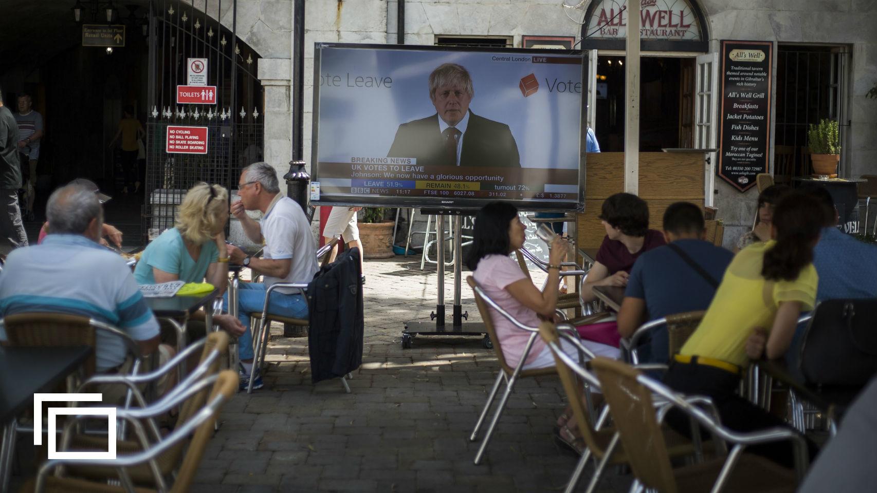 Imagen de Boris Jonhson en televisión a la hora del desayuno.