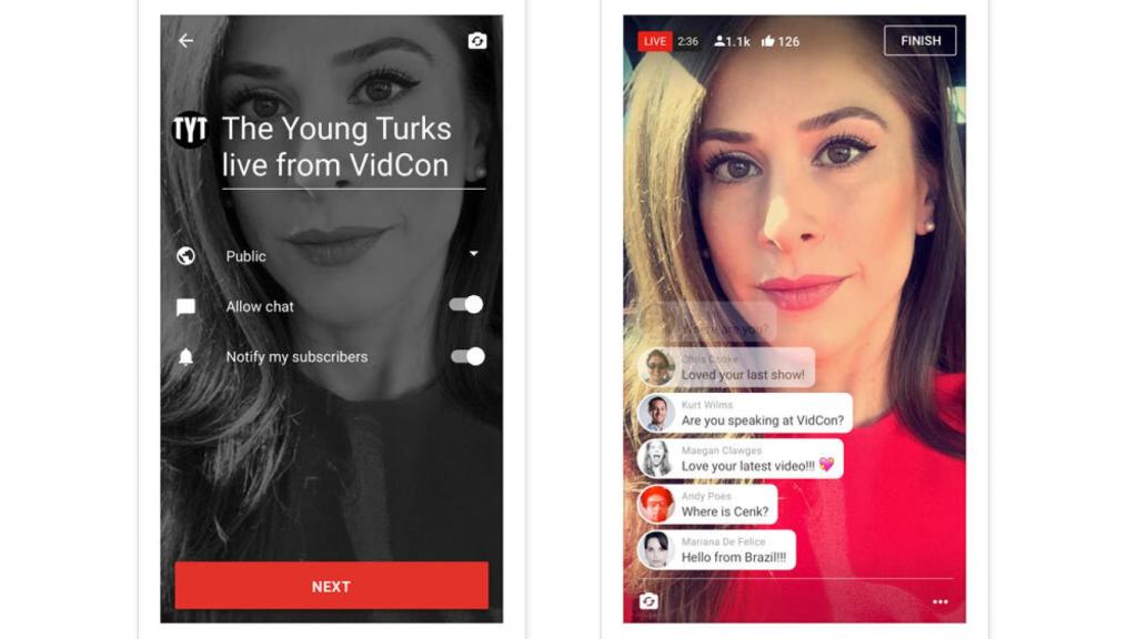 Tiembla, Periscope: YouTube añadirá la opción de emitir en directo desde el móvil