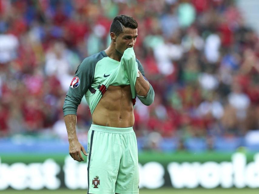 Ronaldo durante el encuentro ante Hungría.