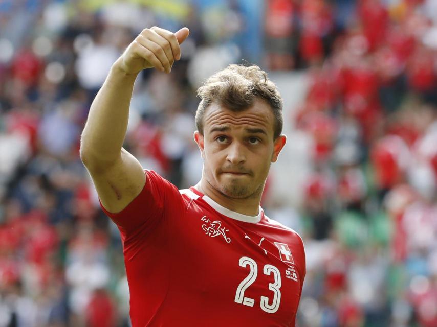 Xherdan Shaqiri tras el partido.