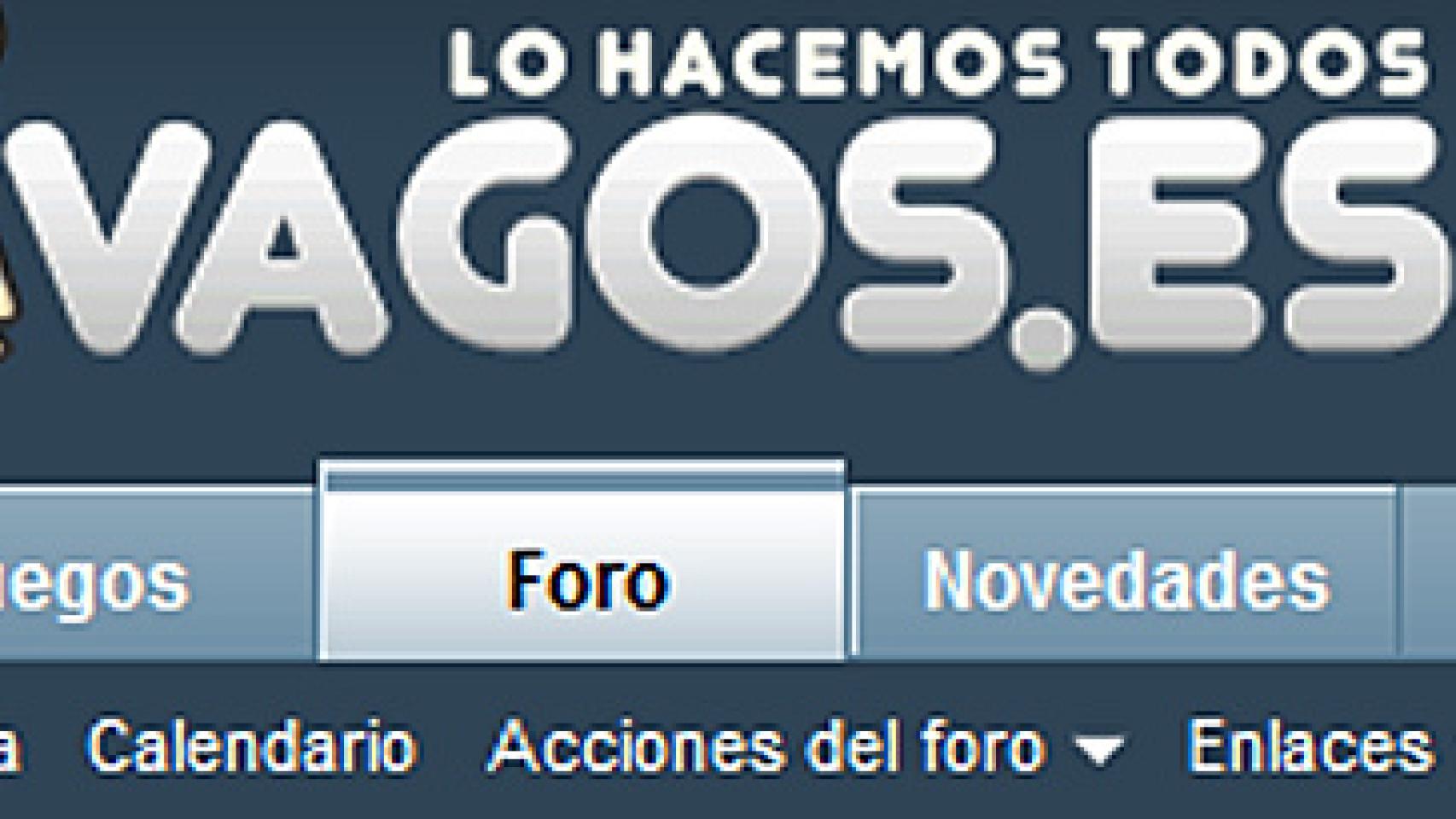 La cabecera de Vagos.es cuando existía como tal.