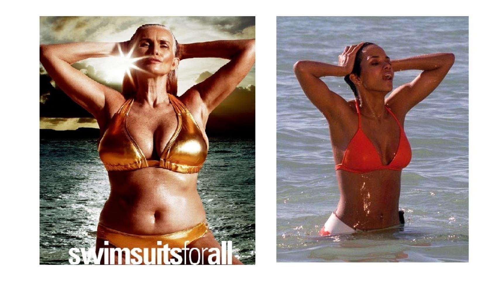 Nicola Griffin en una pose que nos recuerda a la Chica Bond, Halle Berry.