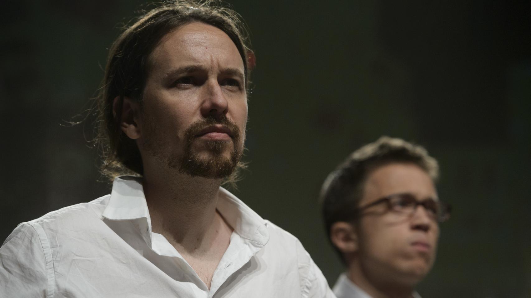 Pablo Iglesias e Íñigo Errejón en la noche del 26-J.