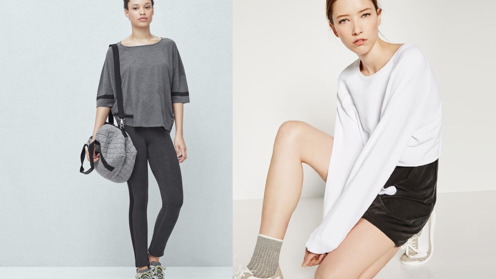 Looks deportivos de Mango y Zara.