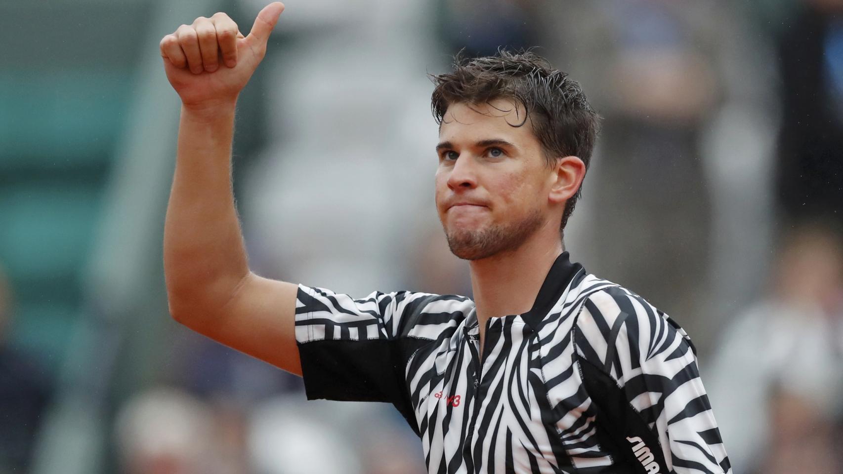 Dominic Thiem, en su despedida de Roland Garros.