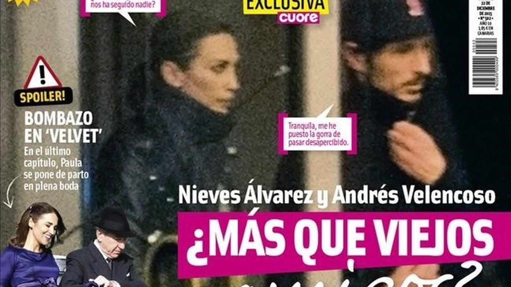 Los modelos Nieves Álvarez y Andrés Velencoso