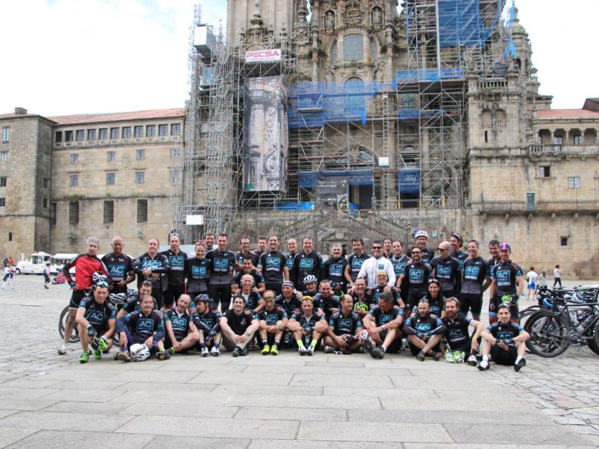 Los participantes de la XXVI Ruta Xacobea AC Hotels by Marriott este jueves en Santiago de Compostela