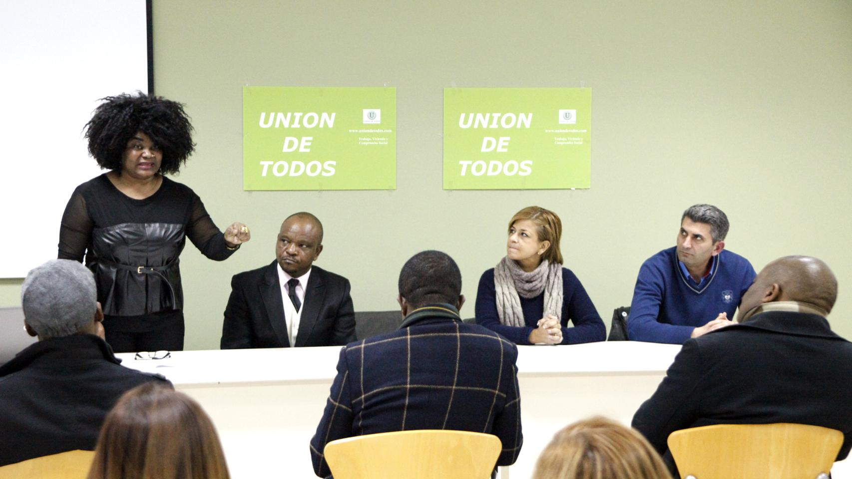 Helen Mukoro, durante la presentación de la candidatura de su formación política.