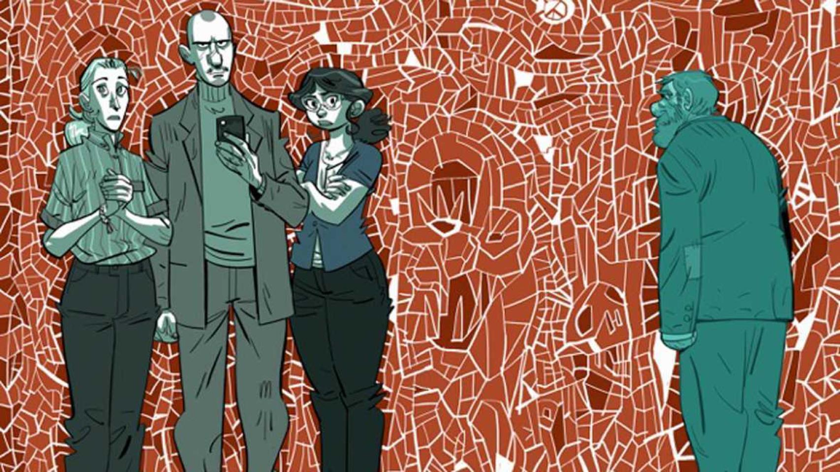 Viñeta de El fantasma de Gaudí.