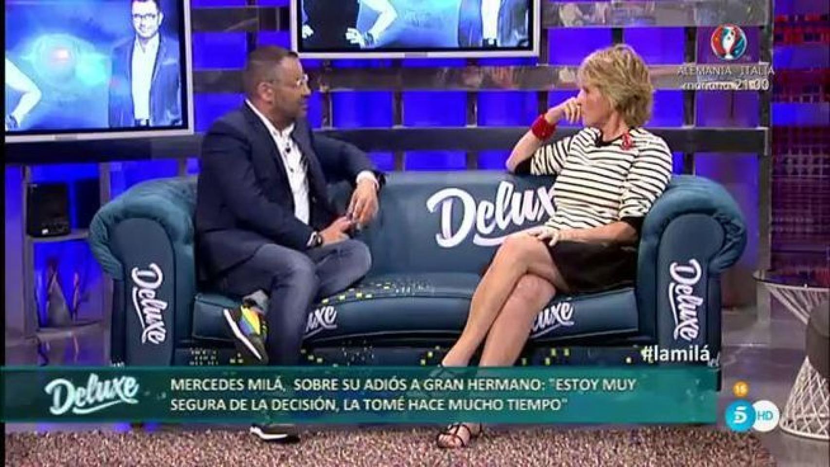 Mercedes Milá y Jorge Javier en 'Sálvame Deluxe'